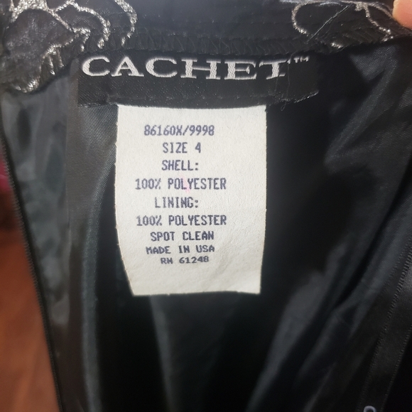 Cachet black and silver Rose's maxi skirt size 4 - Picture 8 of 8